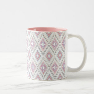 Abstraktes geometrisches Aztekenmuster Zweifarbige Tasse