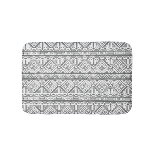 Abstraktes geometrisches aztekisches Muster 2 Badematte (Vorderseite)
