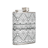 Abstraktes geometrisches aztekisches Muster 2 Flachmann (Rechts)