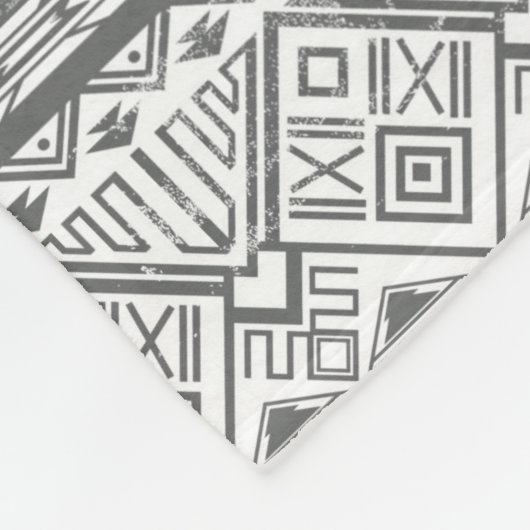 Abstraktes geometrisches aztekisches Muster 2 Fleecedecke (Ecke)