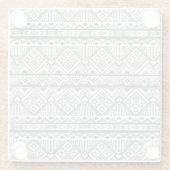 Abstraktes geometrisches aztekisches Muster 2 Glasuntersetzer (Rückseite)