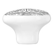 Abstraktes geometrisches aztekisches Muster 2 Keramikknauf (Seitenansicht)