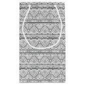 Abstraktes geometrisches aztekisches Muster 2 Kleine Geschenktüte (Rückseite)