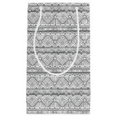 Abstraktes geometrisches aztekisches Muster 2 Kleine Geschenktüte (Vorderseite)