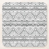 Abstraktes geometrisches aztekisches Muster 2 Rechteckiger Pappuntersetzer (Vorderseite)