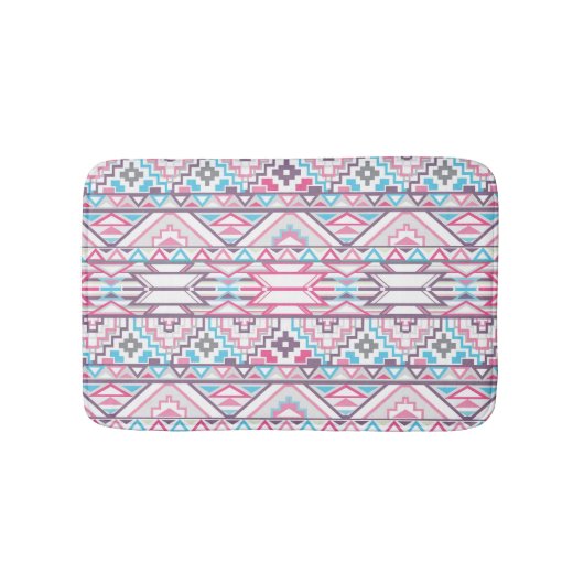Abstraktes geometrisches aztekisches Muster 3 Badematte (Vorderseite)