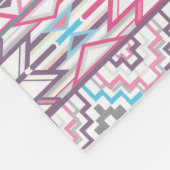 Abstraktes geometrisches aztekisches Muster 3 Fleecedecke (Ecke)
