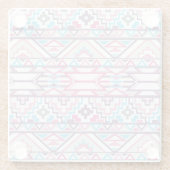 Abstraktes geometrisches aztekisches Muster 3 Glasuntersetzer (Rückseite)