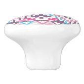 Abstraktes geometrisches aztekisches Muster 3 Keramikknauf (Seitenansicht)