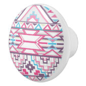 Abstraktes geometrisches aztekisches Muster 3 Keramikknauf (Rechts)