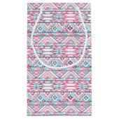 Abstraktes geometrisches aztekisches Muster 3 Kleine Geschenktüte (Rückseite)