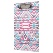 Abstraktes geometrisches aztekisches Muster 3 Klemmbrett (Links)