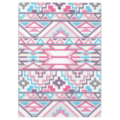 Abstraktes geometrisches aztekisches Muster 3 Klemmbrett (Rückseite)