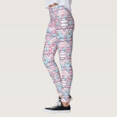 Abstraktes geometrisches aztekisches Muster 3 Leggings (Links)