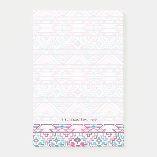 Abstraktes geometrisches aztekisches Muster 3 Post-it Klebezettel (Vorderseite)