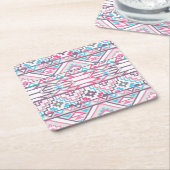 Abstraktes geometrisches aztekisches Muster 3 Rechteckiger Pappuntersetzer (angewinkelt)