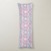 Abstraktes geometrisches aztekisches Muster 3 Seitenschläferkissen (Rückseite (Vertikal))