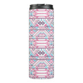 Abstraktes geometrisches aztekisches Muster 3 Thermosbecher (Rückseite)