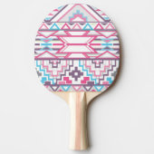 Abstraktes geometrisches aztekisches Muster 3 Tischtennis Schläger (Vorderseite)