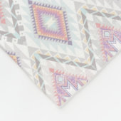 Abstraktes geometrisches aztekisches Muster Fleecedecke (Ecke)