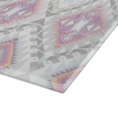 Abstraktes geometrisches aztekisches Muster Schneidebrett (Ecke)