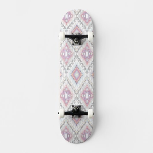 Abstraktes geometrisches aztekisches Muster Skateboard (Vorderseite)