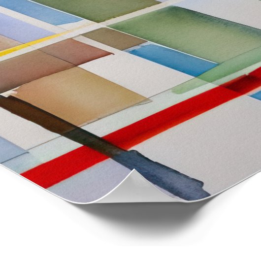 Abstraktes geometrisches Bild 1:1 Poster (Ecke)