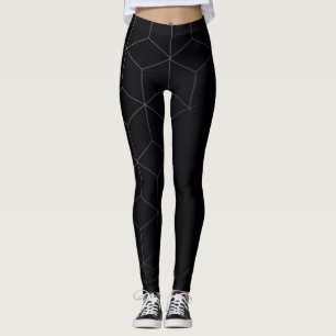 Abstraktes geometrisches Bild auf attraktivem dunk Leggings
