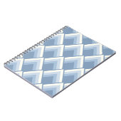 Abstraktes geometrisches, blaues und weißes 2 Note Notizblock (Linke Seite)