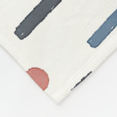 Abstraktes geometrisches Boho-Muster Fleecedecke (Ecke)