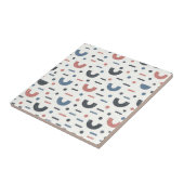 Abstraktes geometrisches Boho-Muster Fliese (Seite)