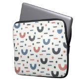 Abstraktes geometrisches Boho-Muster Laptopschutzhülle (Vorderseite Links)