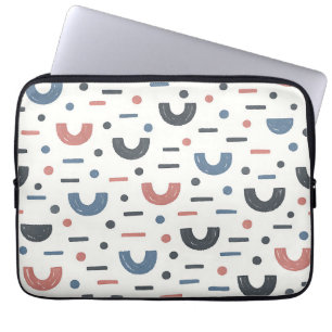 Abstraktes geometrisches Boho-Muster Laptopschutzhülle