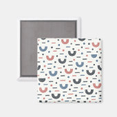 Abstraktes geometrisches Boho-Muster Magnet (Vorderseite/Rückseite)