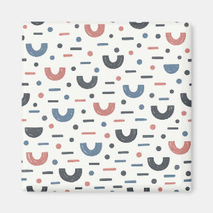 Abstraktes geometrisches Boho-Muster Magnet
