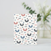 Abstraktes geometrisches Boho-Muster Postkarte (Stehend Vorderseite)