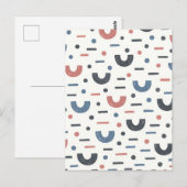 Abstraktes geometrisches Boho-Muster Postkarte (Vorne/Hinten)