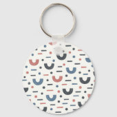 Abstraktes geometrisches Boho-Muster Schlüsselanhänger (Rückseite)