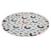 Abstraktes geometrisches Boho-Muster Schneidebrett (Ecke)