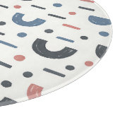 Abstraktes geometrisches Boho-Muster Schneidebrett (Ecke)