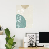 Abstraktes geometrisches Botanisches Wall-Art-Post Poster (Heimbüro)