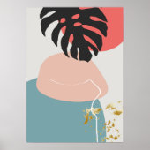 Abstraktes geometrisches Botanisches Wall-Art-Post Poster (Vorne)