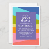 Abstraktes geometrisches Brautparty Einladung (Vorne/Hinten)