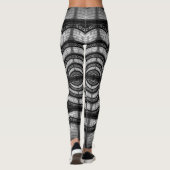 Abstraktes geometrisches Collage Muster Leggings (Rückseite)