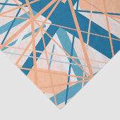 Abstraktes geometrisches Cooles blaues Pfirsichpap Seidenpapier (Ausschnitt)