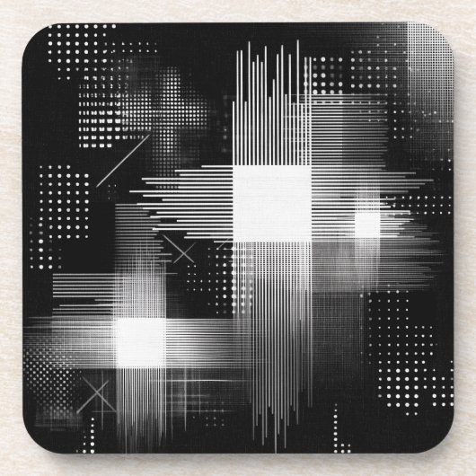 Abstraktes geometrisches Design Getränkeuntersetzer (Vorderseite)