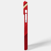 Abstraktes geometrisches Design in Rot und Gold Case-Mate iPhone Hülle (Rückseite / Links)