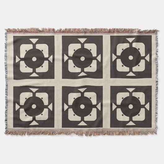 Abstraktes geometrisches Design in Schwarz und Bei Decke (Vorderseite)