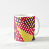 Abstraktes geometrisches Design Kaffeetasse (VorderseiteRechts)
