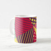 Abstraktes geometrisches Design Kaffeetasse (Vorderseite Links)